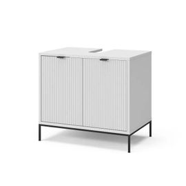 Meuble Sous-Lavabo Eliza, 60x63cm Avec 2 Portes, Blanc, Vicco