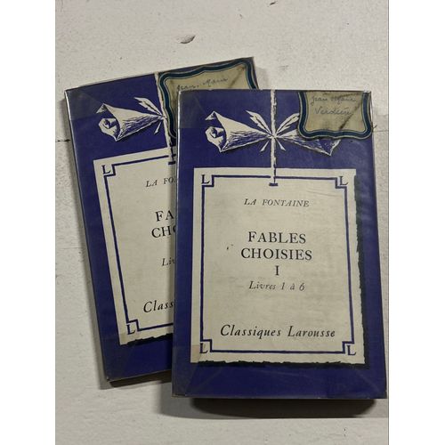 Livre Classiques Larousse La Fontaine Fables Choisies 1 Et 2
