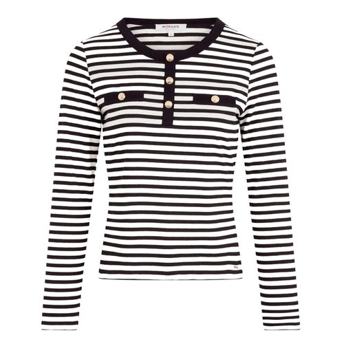 Tee Shirt Manches Longues Morgan Tscoop Blanc Blanc