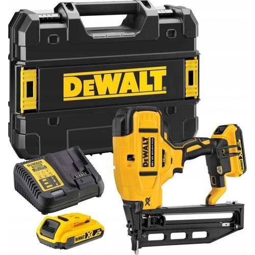 Dewalt DCN662D2-QW Finisseuse sans balais 16GA XR 18V 2 x 2.0Ah Batterie, Chargeur avec coffret