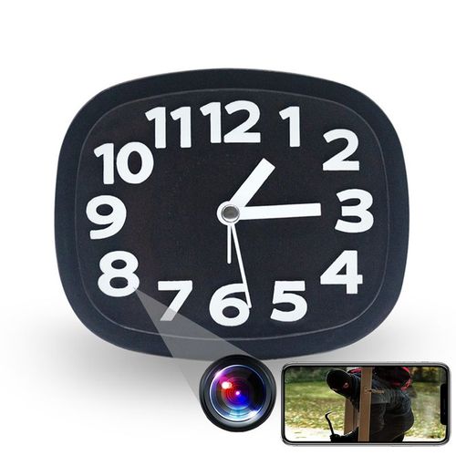 Vidéosurveillance Espionne 1080P Horloge Caméra Cachée IR Capteur Mouvement WiFi + SD 32Go YONIS