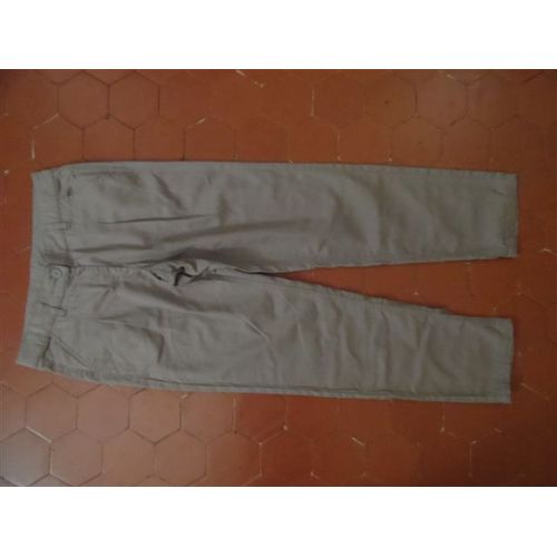 Pantalon Chino Coton Taupe Blanche Porte