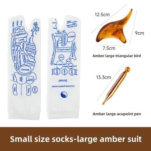 Chaussettes De Massage Pour Le Talon En Anglais Petites Tailles Grandes Triangles Perles De Gua Sha Pour Le Soin Des Pieds Et La Santé Des Méridiens