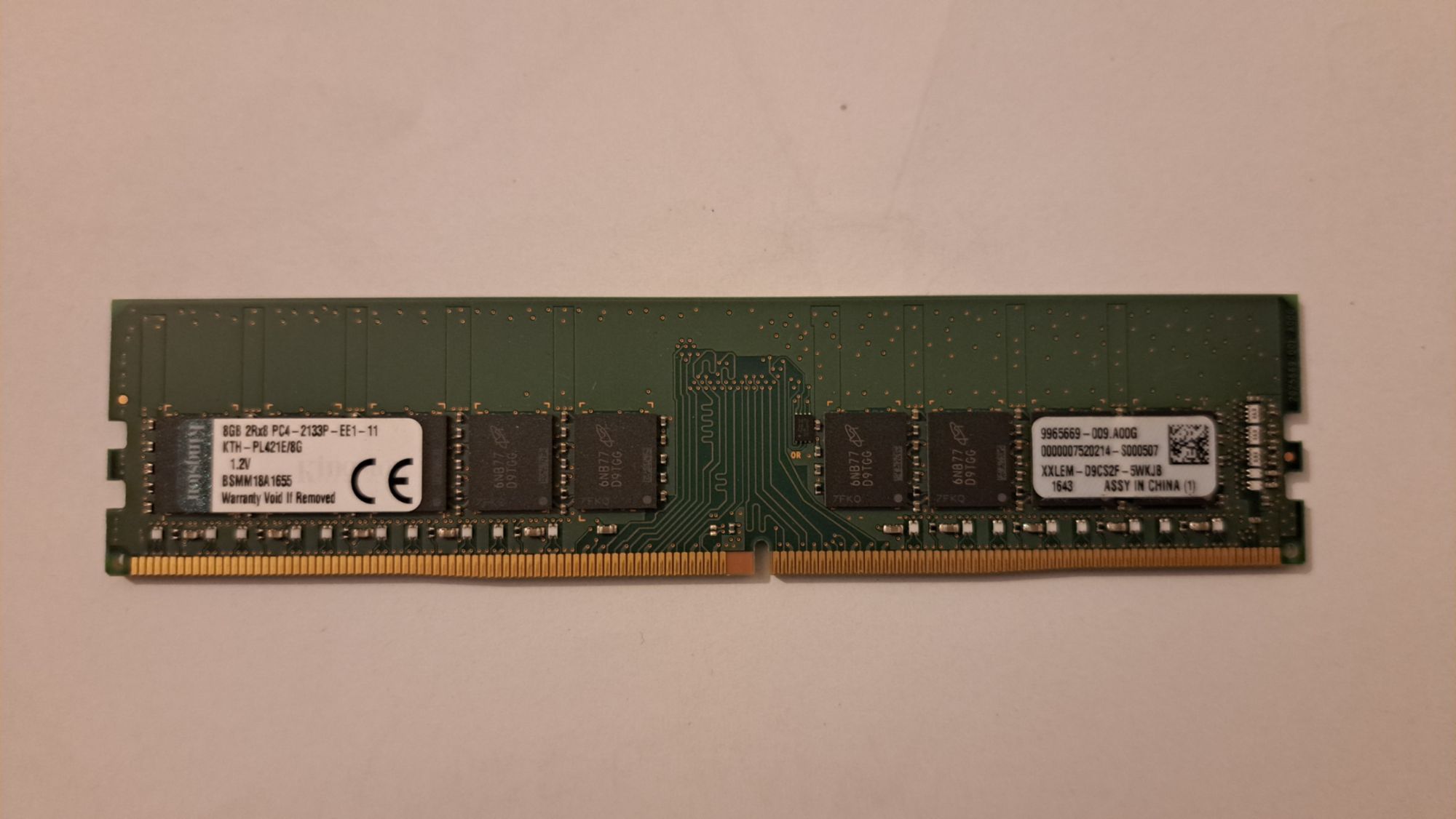 Barette mémoire Kingston DDR4 8G - PC4