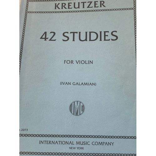 Kreutzer - 42 Etudes Pour Violon ( Ivan Galamian) - Imc