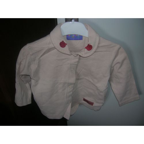 Veste De Bon Matin Coton 12 Mois Beige