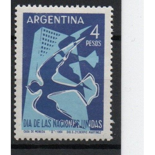 Argentine Timbre Journée Des Nations Unies 1964