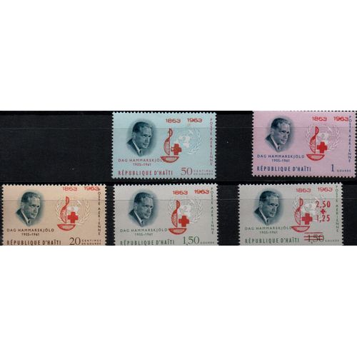 Haïti Timbres Centenaire De La Croix Rouge 1863-1963