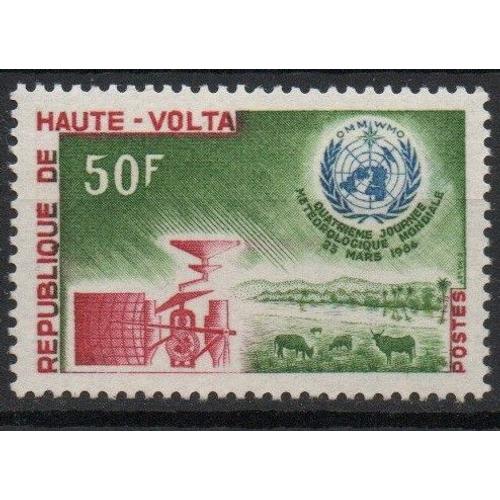 Haute-Volta Timbres Journée Météorologique Mondiale 1964-1965