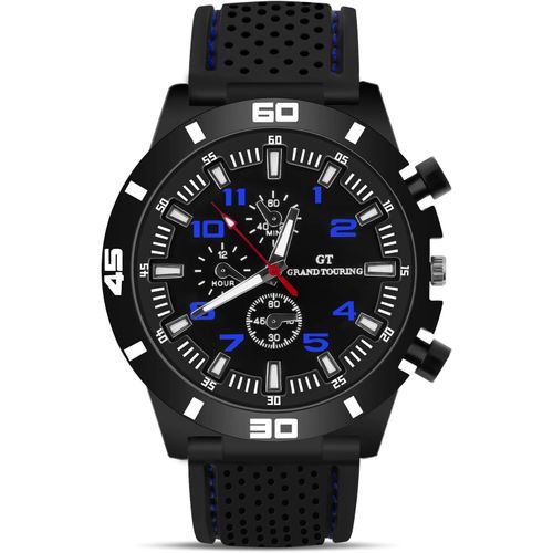Montres Pour Hommes, Montre Chronographe De 50mm, Montre À Analogique Quartz Avec Bracelet En Silicone, Montre De Sport En Plein Air, Montres-Bracelets Décontractée Cadeau Pour Hommes[X121]