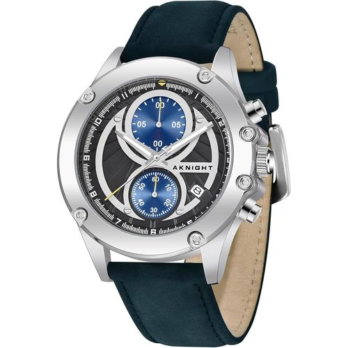 Montre Homme Mode Chronographe Étanch Analogique Quartz Acier Inoxydable Casual Cuir Montres Bracelet[X2014]