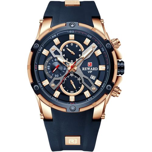 Classique Montre Homme Lumineuses Chronographe Montre Bracelet Analogique Quartz Montres Avec Bracelet En Silicone[X2553]
