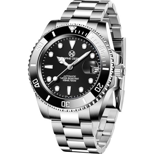Montre Homme Submariner Analogique Mécanique Automatique Cadran Acier Inoxydable Bracelet[X2943]