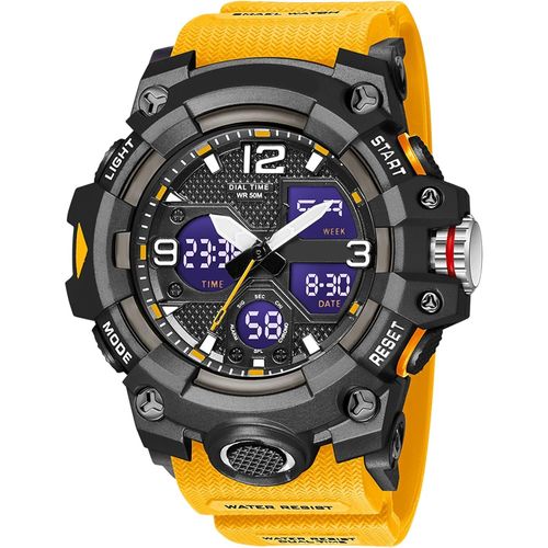 Montre Numérique Pour Homme - Montre De Sport Militaire - Analogique - 5 Atm - Étanche - Avec Alarme Lumineuse - Calendrier - Chronomètre Pour Homme Et Garçon - Grand[X2378]