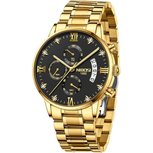 Montre Analogique À Quartz Pour Homme - Chronographe - En Acier Inoxydable - Pour Homme D'affaires - Sport Militaire - Étanche - Loisirs[X3555]
