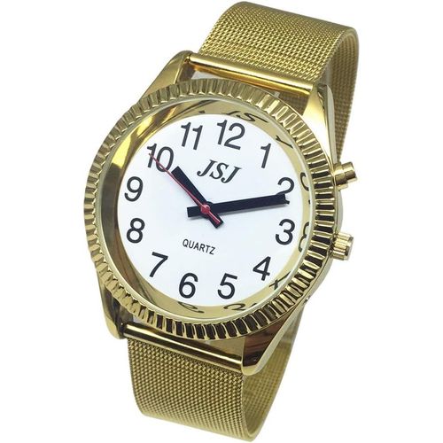 Montre Parlante Analogique Avec Alarme Annonce De L'heure Et Date En Fran Çais Pour Aveugle Et Les Personnes Malvoyant¿Couleur Dorée[X2669]