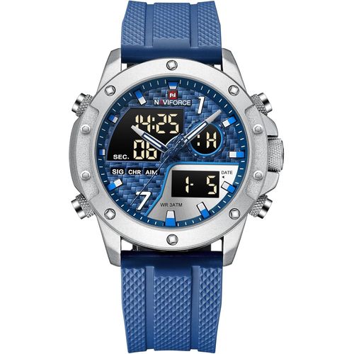 Naviforce Montre Militaire Numérique À Quartz Analogique Avec Alarme, Double Fuseau Horaire, Chronographe, Étanche[X2112]