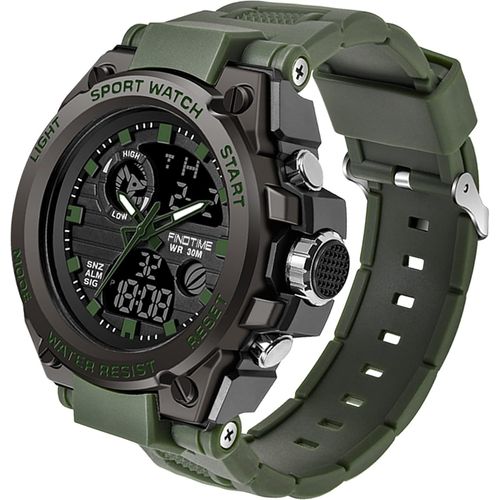 Montre De Sport Pour Homme - Montre Numérique Analogique - Avec Alarme - Minuterie - Résistante Aux Chocs - Led - Étanche - Pour L'extérieur - Colorée[X2503]