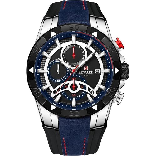 Montre Homme Analogique Quartz Montre En Silicone Imperméable Chronographe Sport Montres Mode Grand Cadran Montres[X2931]