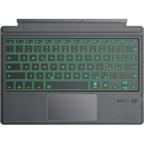 Clavier Bluetooth pour la Langue Italienne Compatible avec Microsoft Surface Pro 7 Plus/Pro 7/Pro 6/Pro 4/Pro 3/Pro 2017,Clavier sans Fil avec Rétroéclairage LED 7 Couleurs,Gris.[Y991]