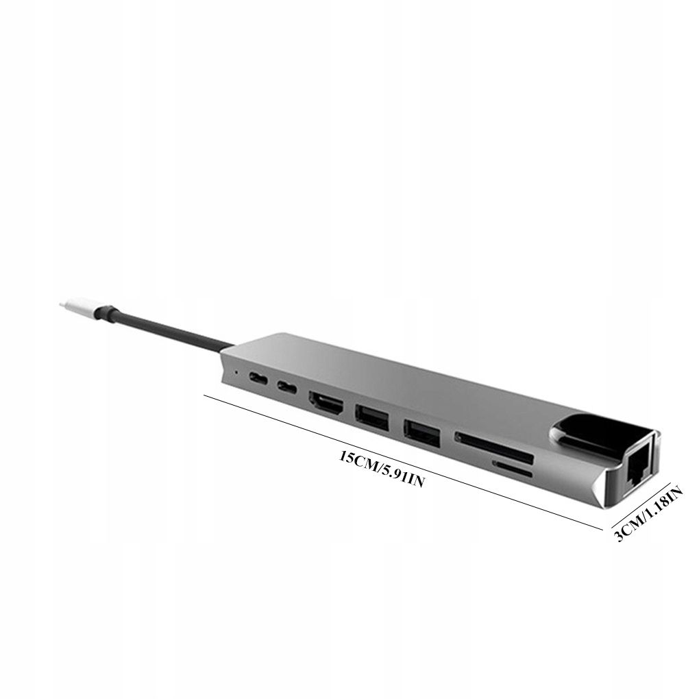 Convertisseur de station d'accueil USB type-c vers type-c 8 ... - 2