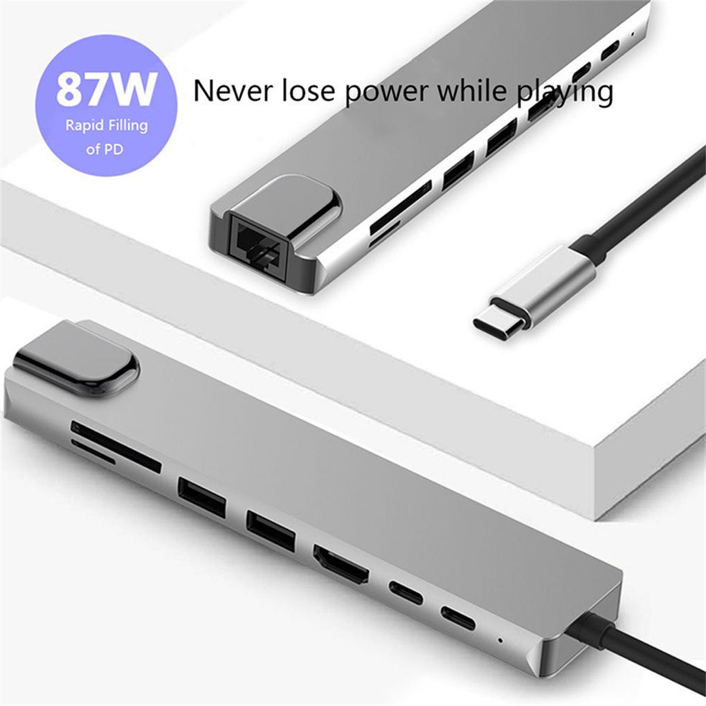 Convertisseur de station d'accueil USB type-c vers type-c 8 ... - 3