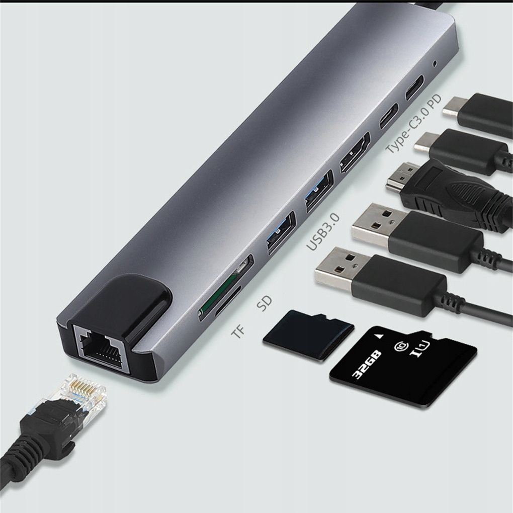 Convertisseur de station d'accueil USB type-c vers type-c 8 ... - 5