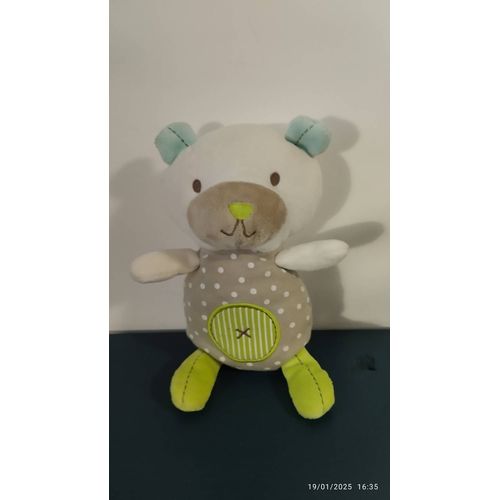 Doudou Ours Marron A Pois Pommette