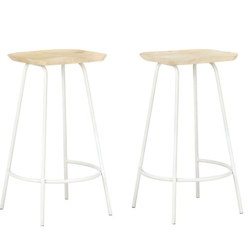 Vidaxl Tabourets De Bar Lot De 2 Bois De Manguier Massif