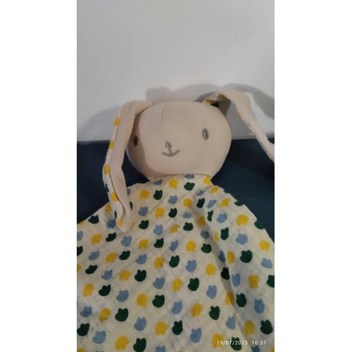 Doudou Lapin Mouchoir Coton Klorane