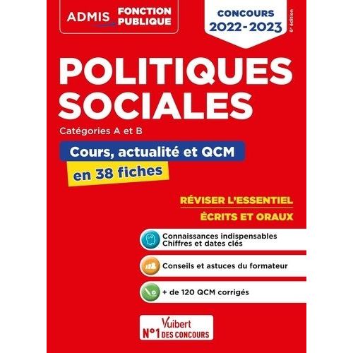 Politiques Sociales Catégories A Et B - Cours, Actualité Et Qcm En 38 Fiches