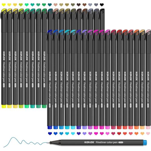36 Couleurs Différentes Lot De Stylos À Pointe Fine De 0,4 Mm Pour Dessiner Et Écrire Des Croquis, Journalisation, Notes, Bandes Dessinées, Livre De Coloriage.[G433]
