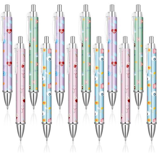 12 Pièces Stylos D'infirmière Mignons Stylo Bille Infirmière Rétractable Stylo De Docteur Cadeaux Drôles D'infirmière Pour Infirmières Médecins Assistants Médicaux Personnel Médical.[G494]