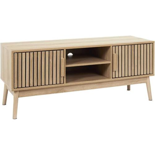 Meuble Télé Bas, Modèle Klaus, Collection Natural Crush, Mobilier Contemporain, Meuble, Meuble Tv, 117 X 48 X 40 Cm, Marron