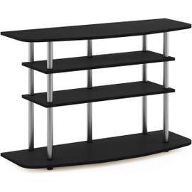 Meuble Tv Pour Téléviseur Jusqu'à 46 Pouces, Bois D'ingénierie, Chêne Noir, 4 Niveaux