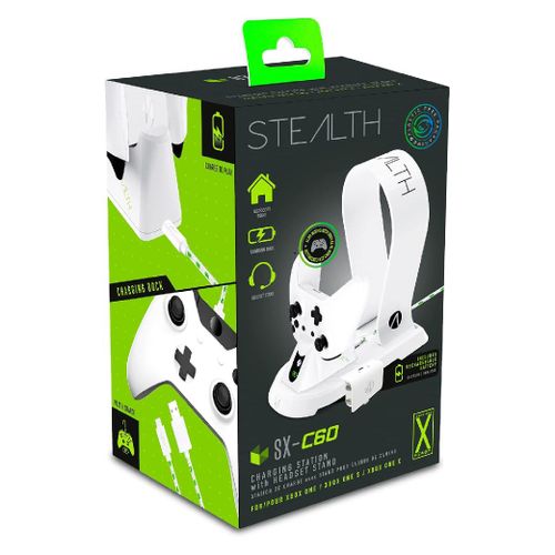 Station De Recharge Stealth Sx-C60 Blanc Avec Support Pour Casque Pour Xbox One
