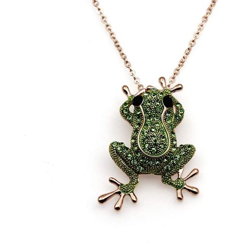 - Broche En Cristal - Pendentif Grenouille - Collier - Bijou Fantaisie - Pour Femme Et Fille - Style Aléatoire[L635]