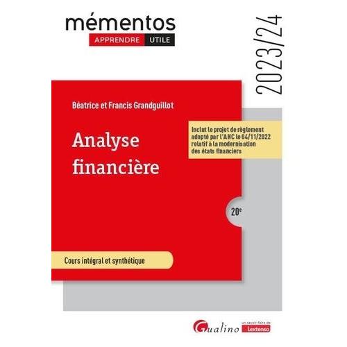 Analyse Financière - Cours Intégral Et Synthétique