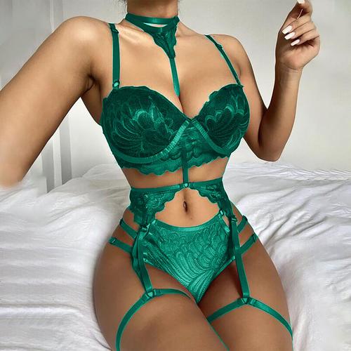 Vilain Diable Sexi Nuisette Dentelle Soutien-Gorge Culotte Ensemble Perspective Érotique Costumes Ensemble De Lingerie Sous-Vêtements Robe Porno Sexy Lingerie