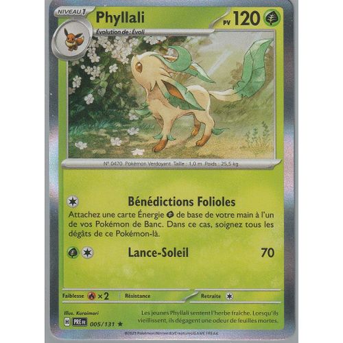 Carte Pokémon - Phyllali - 005/131 - Holo-Rare - Ev8,5 Evolution Prismatique