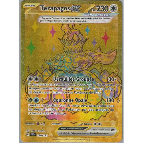 Carte Pokémon - Terapagos Ex - 180/131 Secrète-Rare Gold - Ev8,5 Evolution Prismatique