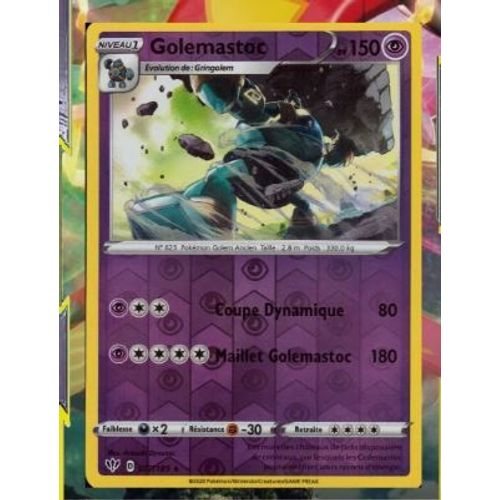 Pokemon Golemastoc 077 / 189 Reverse Ténèbres Embrasées Eb03