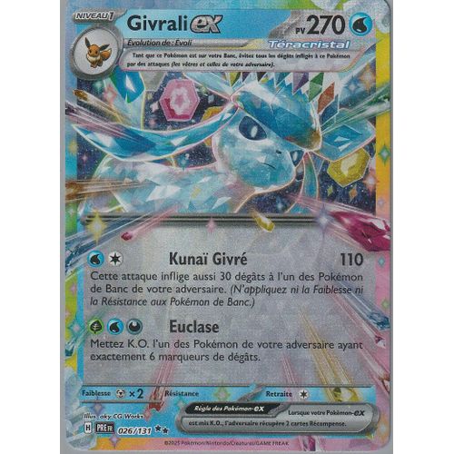 Carte Pokémon - Givrali Ex - 026/131 - Ultra-Rare - Ev8,5 Evolutions Prismatiques