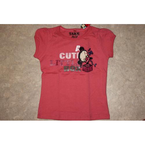 T-Shirt Pucca Rose 8 Ans Neuf