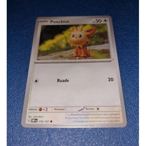 Carte Card Pokémon Ponchiot 170 197