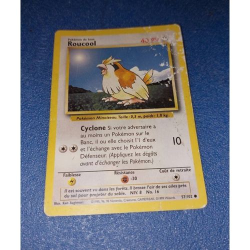Carte Card Pokémon Roucool 57 102