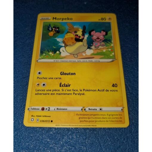 Morpeko 036 072 Carte Card Pokemon Pokémon