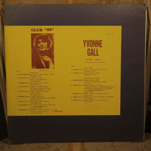Yvonne Gall – Soprano 1885-1972