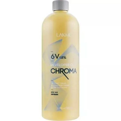 Lakme Chroma Crème Oxydante Refresch Pour Cheveux Mix 1+2 6v 1,8% 1000ml 