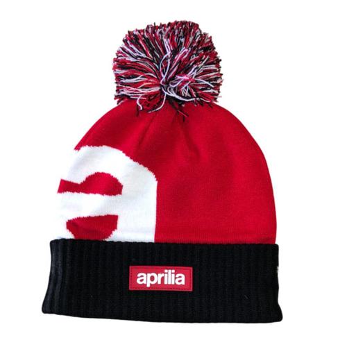 Bonnet À Pompon Aprilia Moto Gp New Era Rouge Noir Taille Unique Adulte